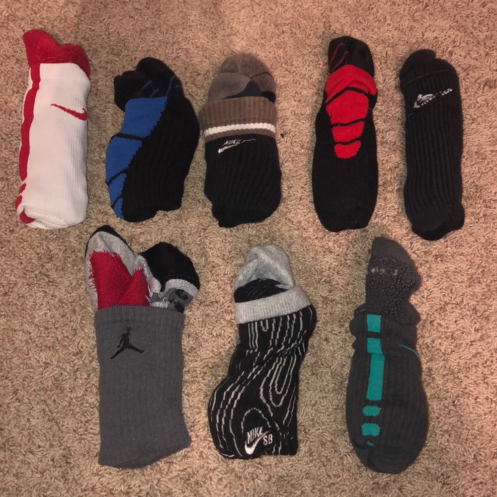 Lot of Nike/Jordan Crew socks